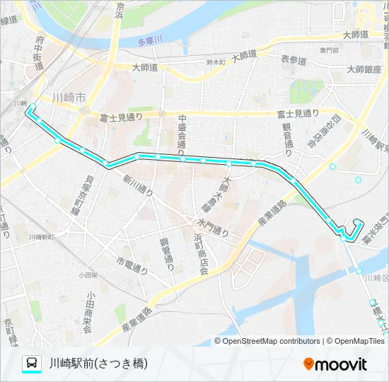 川２１ バスの路線図