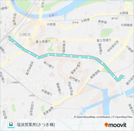 川２１ Bus Line Map