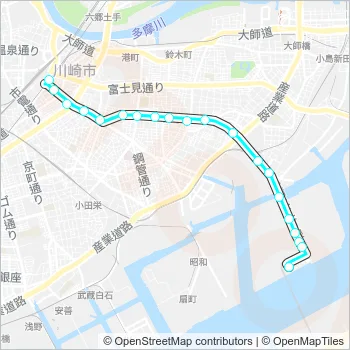川２１ Bus Line Map