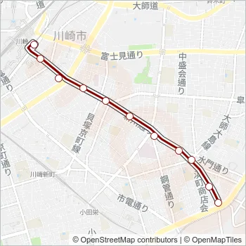 川２２ Bus Line Map