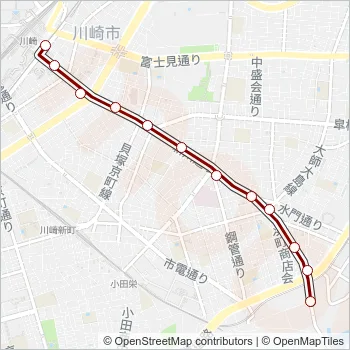川２２ Bus Line Map