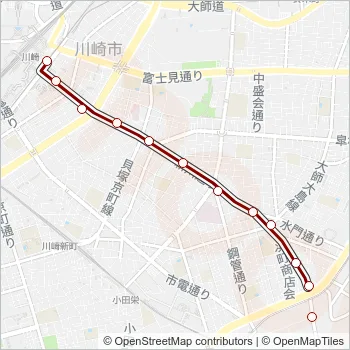 川２２ Bus Line Map