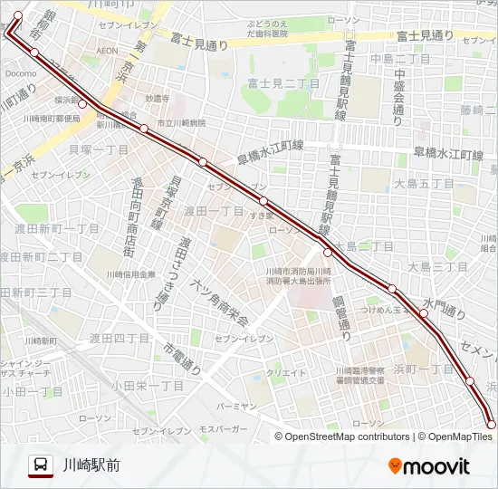 川２２ バスの路線図