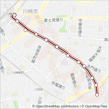 川２２ Bus Line Map