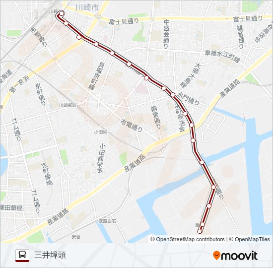 川２２ Bus Line Map