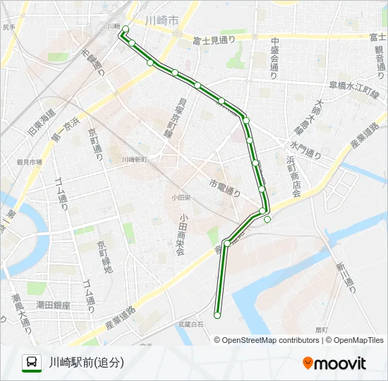 川２４ バスの路線図