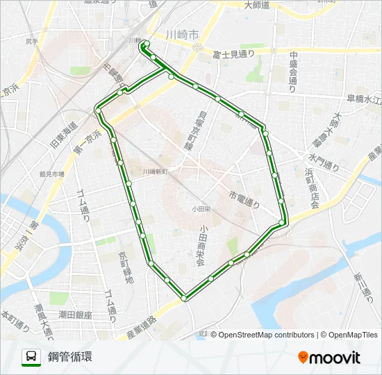 川２４ バスの路線図