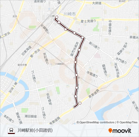 川２５ Bus Line Map