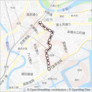 川２５ Bus Line Map