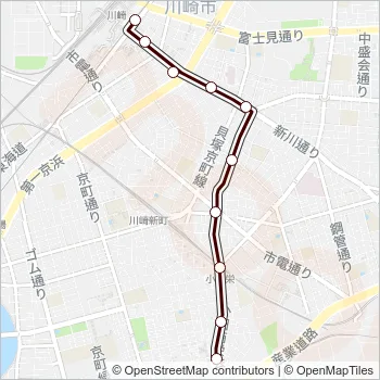 川２５ Bus Line Map