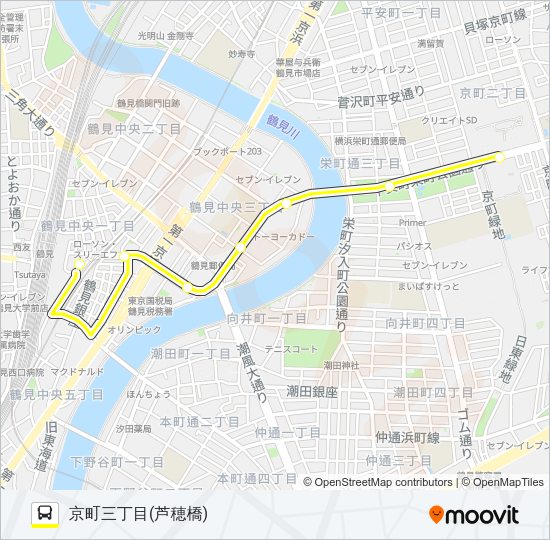 川３０ Bus Line Map