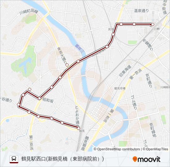 川５０ Bus Line Map