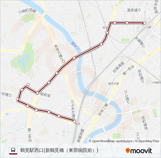 川５０ Bus Line Map