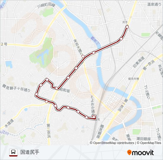 川５０ Bus Line Map