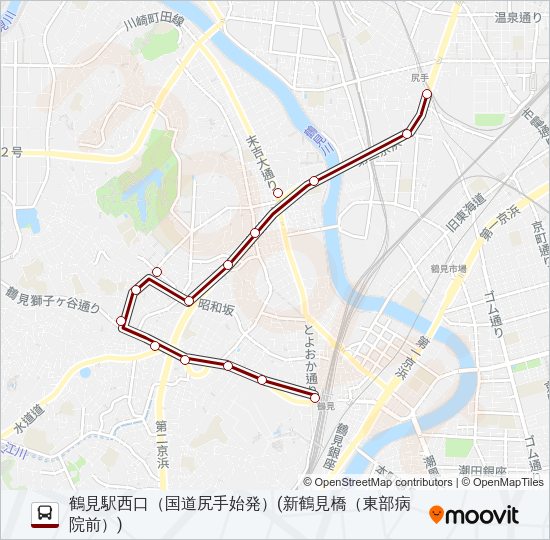川５０ Bus Line Map
