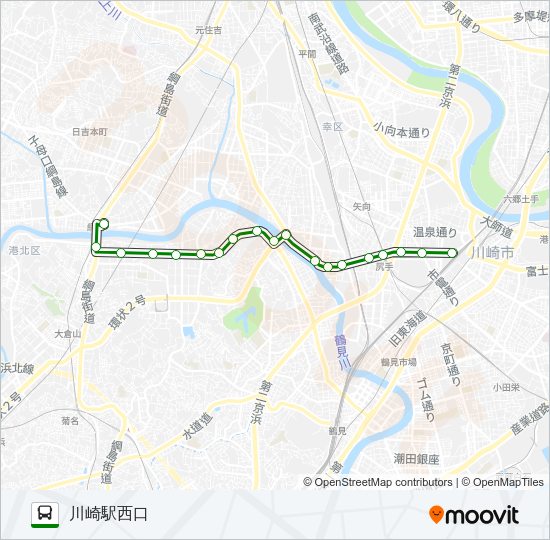 川５１ Bus Line Map