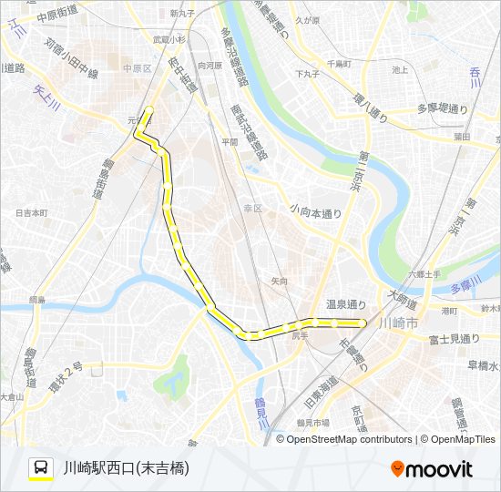 川５３ Bus Line Map