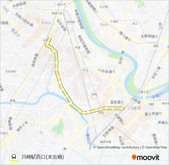 川５３ バスの路線図