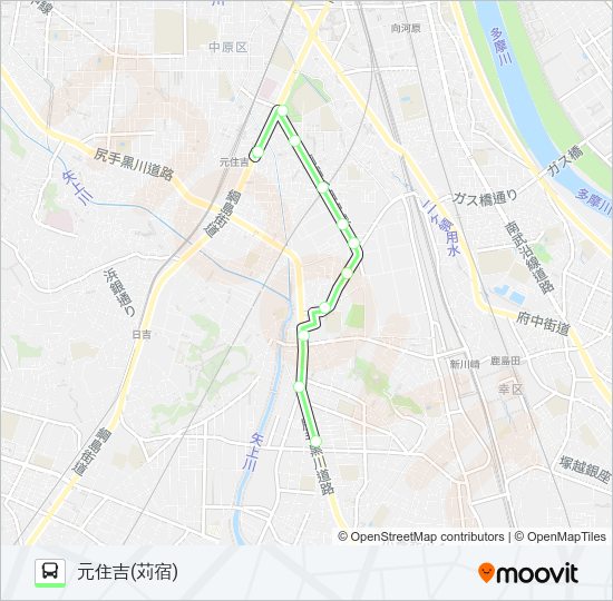 川５４ Bus Line Map