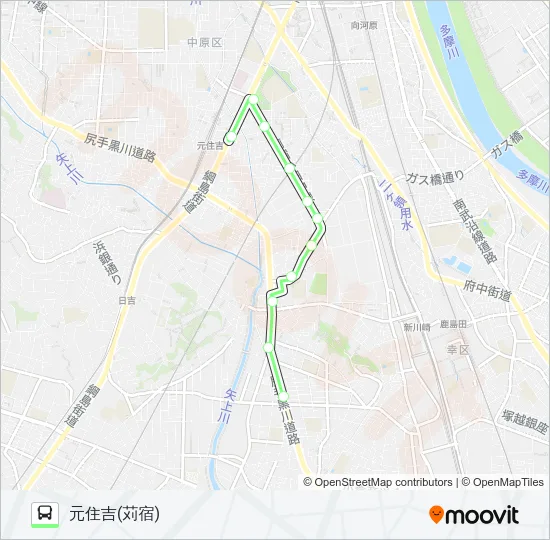 川５４ Bus Line Map