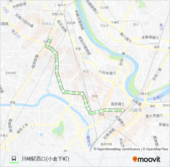 川５４ Bus Line Map