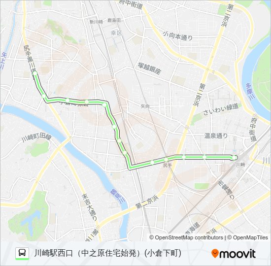 川５４ Bus Line Map