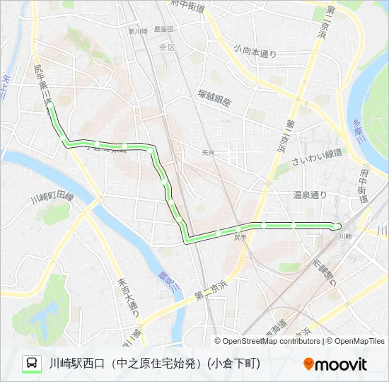 川５４ Bus Line Map