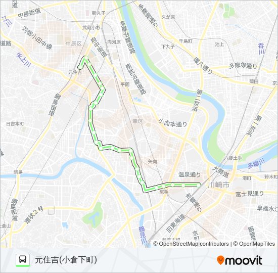 川５４ Bus Line Map