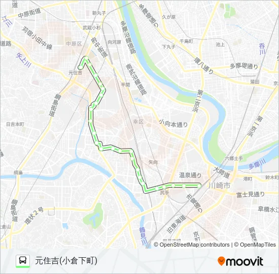 川５４ Bus Line Map