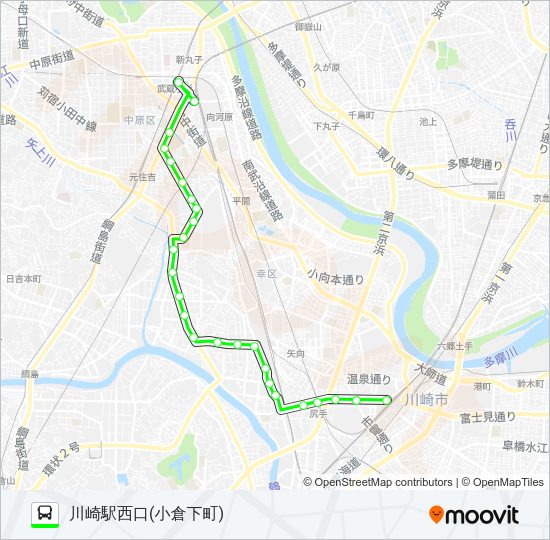 川５５ Bus Line Map