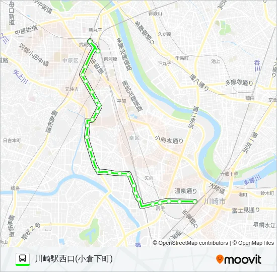 川５５ バスの路線図