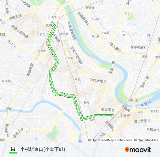 川５５ Bus Line Map