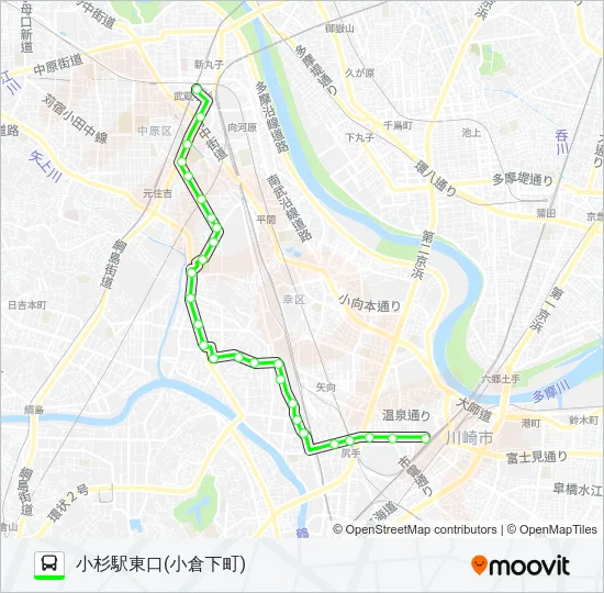 川５５ Bus Line Map