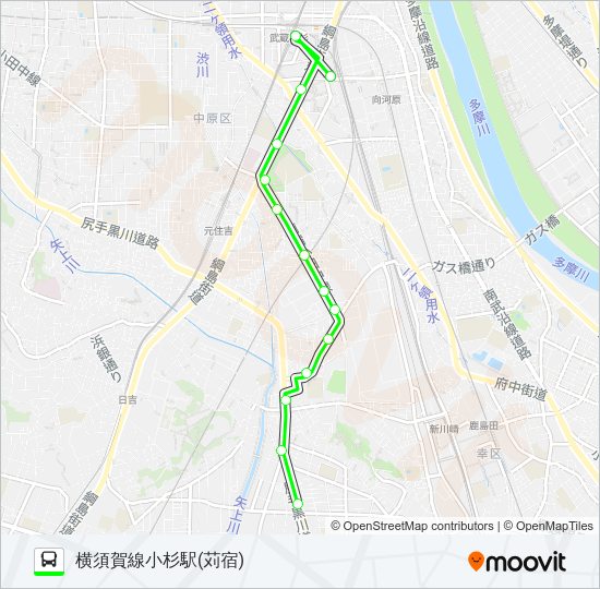 川５５ Bus Line Map