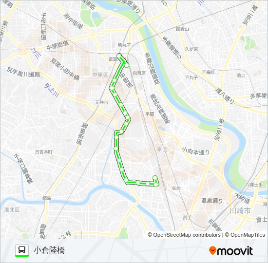 川５５ Bus Line Map
