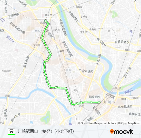 川５５ Bus Line Map