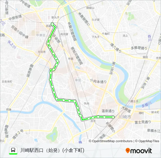 川５５ Bus Line Map