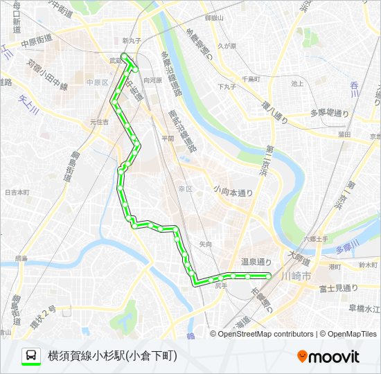 川５５ Bus Line Map