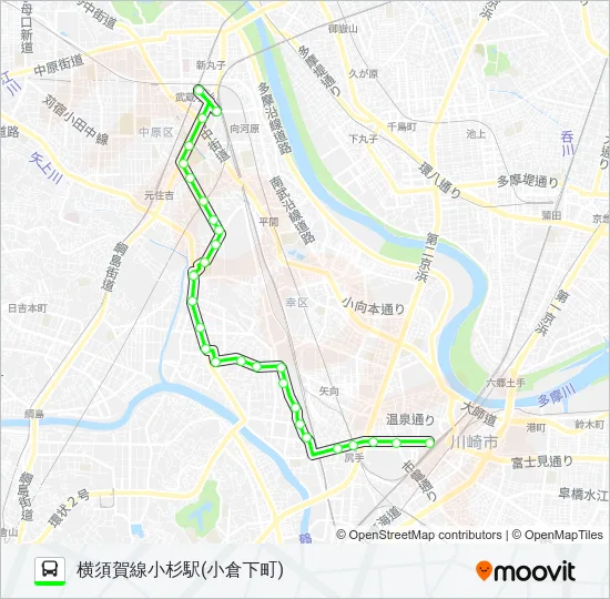 川５５ Bus Line Map