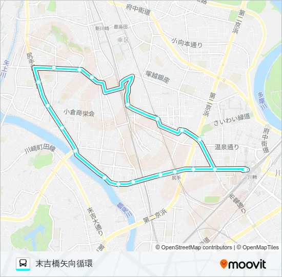 川５７ Bus Line Map