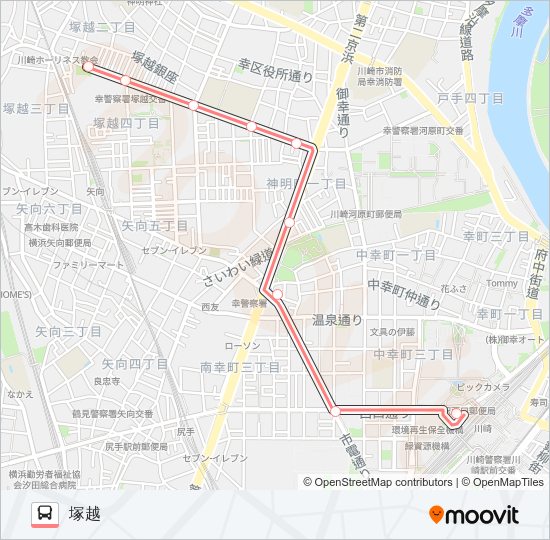 川６０ Bus Line Map