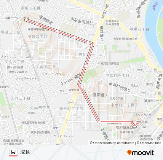 川６０ Bus Line Map