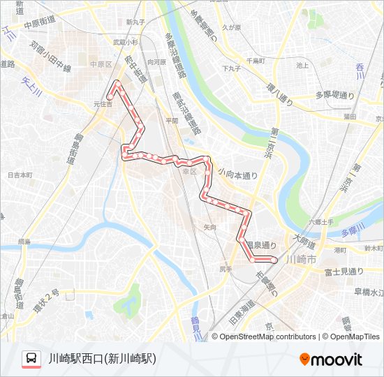 川６０ Bus Line Map