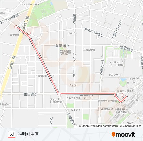 川６０ Bus Line Map