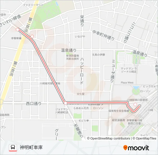 川６０ バスの路線図