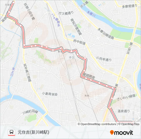 川６０ バスの路線図