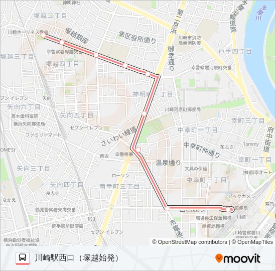 川６０ Bus Line Map