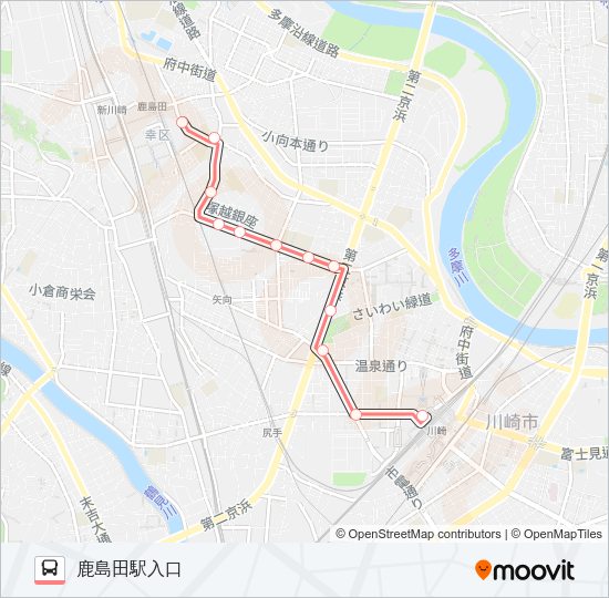川６０ Bus Line Map
