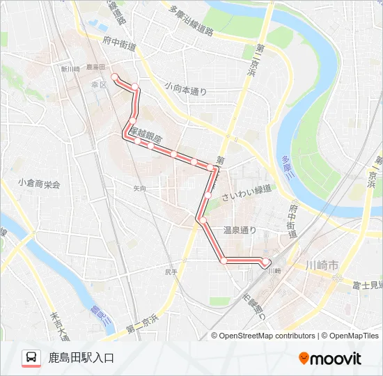 川６０ バスの路線図