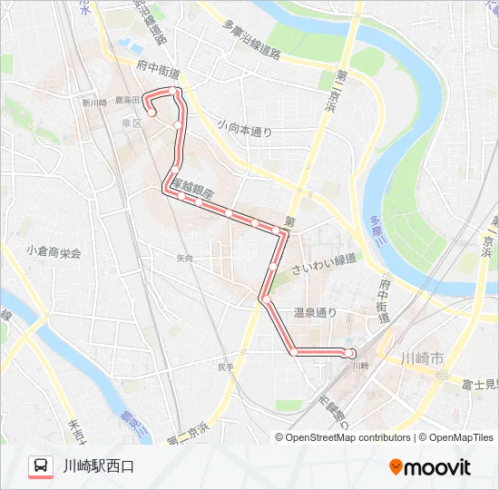 川６０ Bus Line Map
